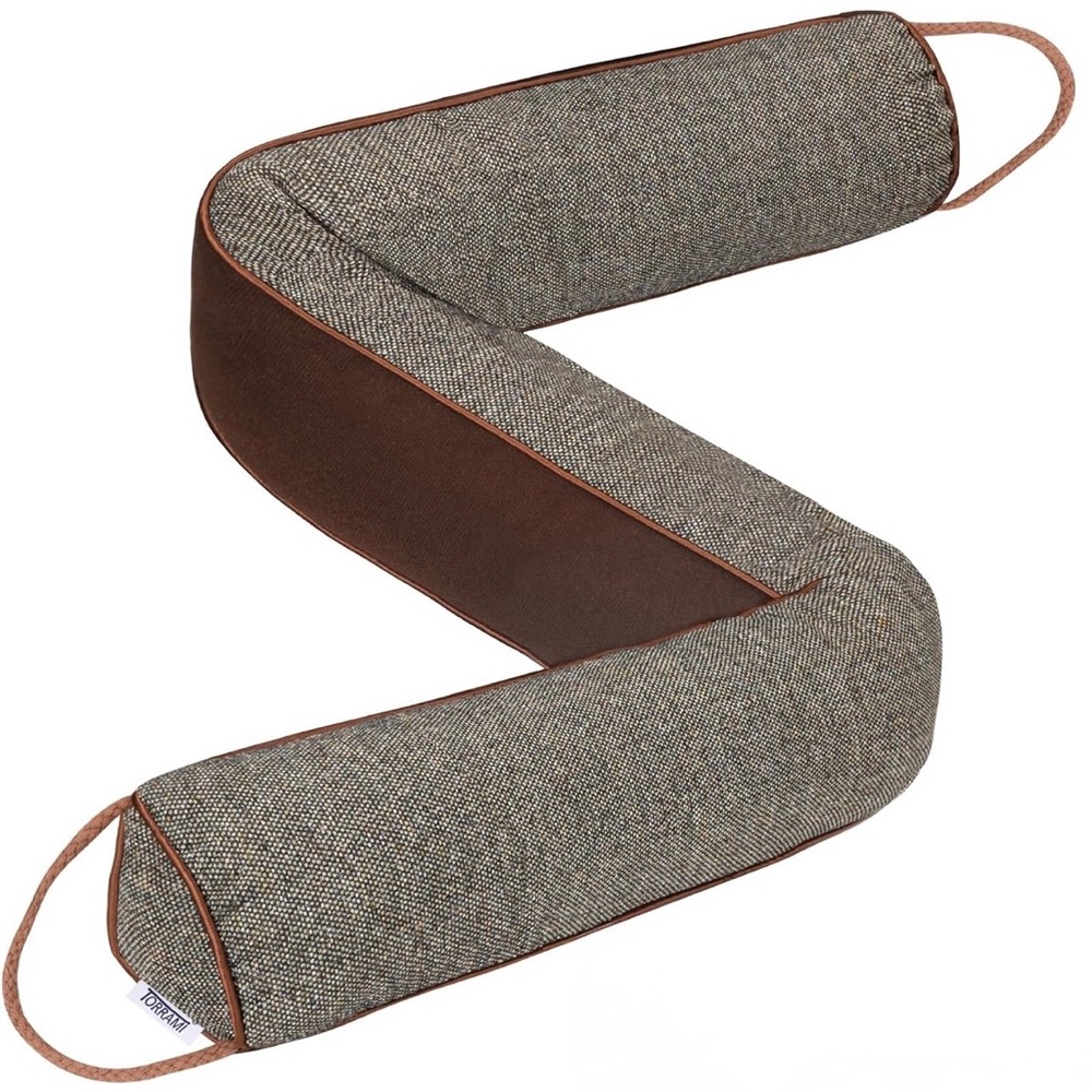 TORRAMI 36” Under Door Draft Stopper EXTRA HEAVY Weighted Brown Tweed